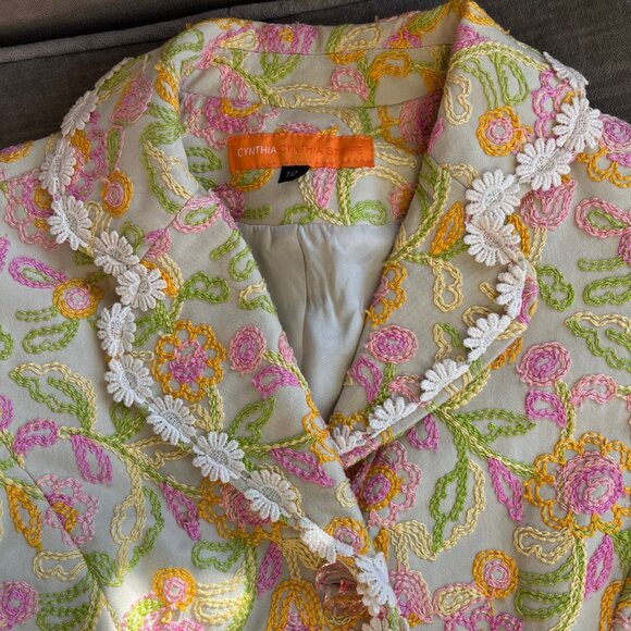 Cynthia Steffe embroidered lined embellished jacket- size 10 - Picture 8 of 8